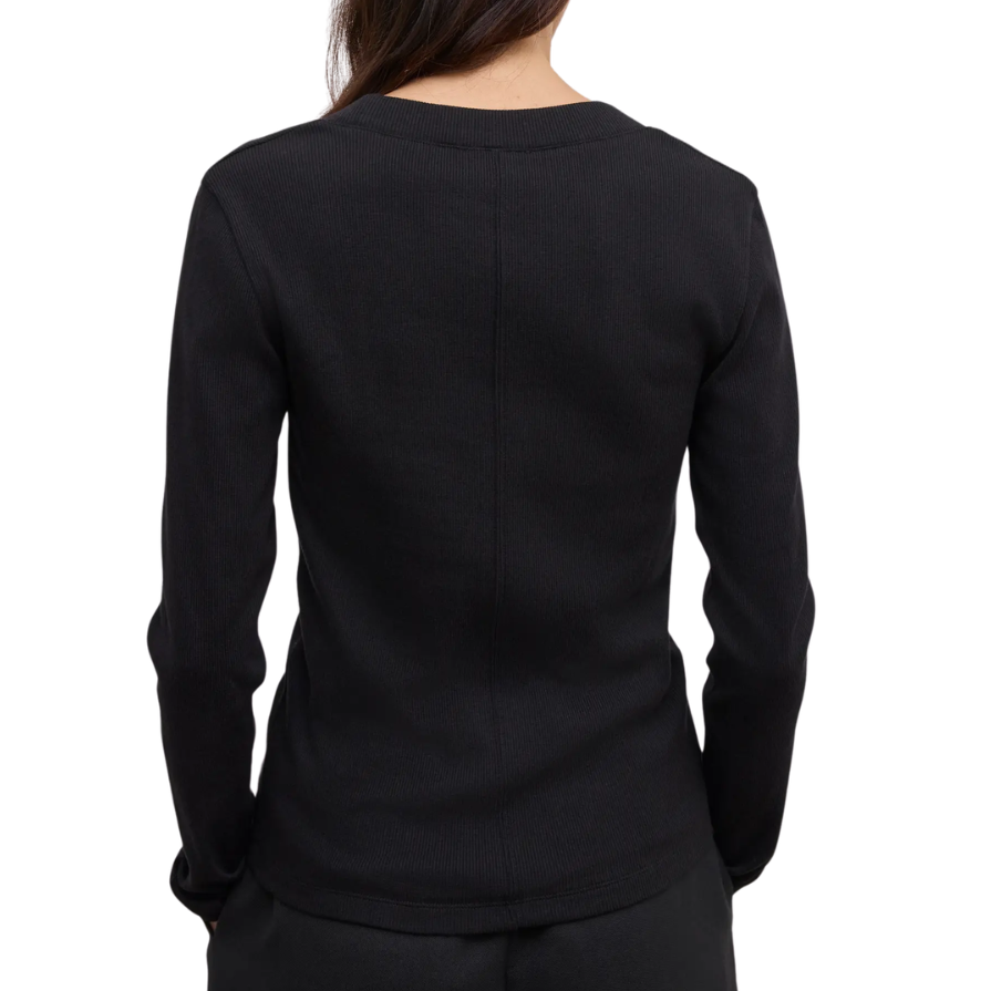 Scoop Jersey Top Black