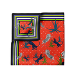 Jungle Red Pocket Square
