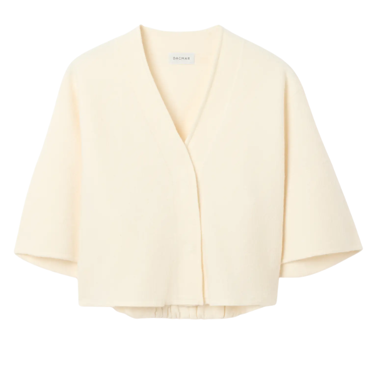 Short Wool Cardigan Off White