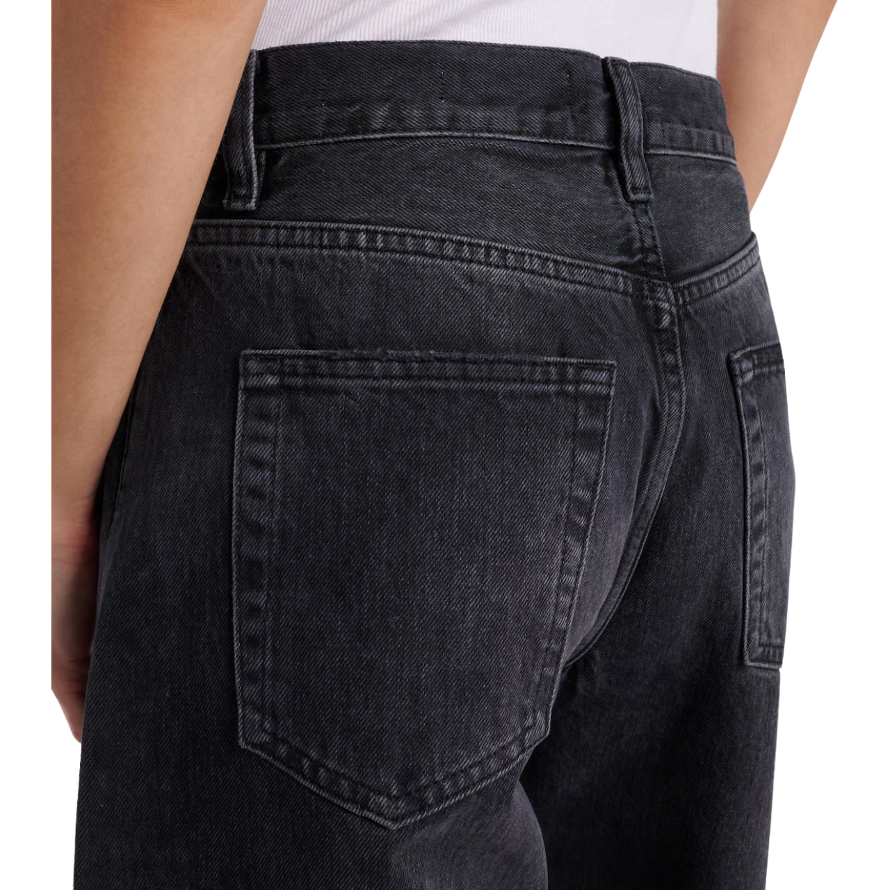 The Bubble Crop Washed Black