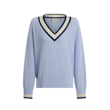 Maurice V-Neck Sweater Xenon Blue