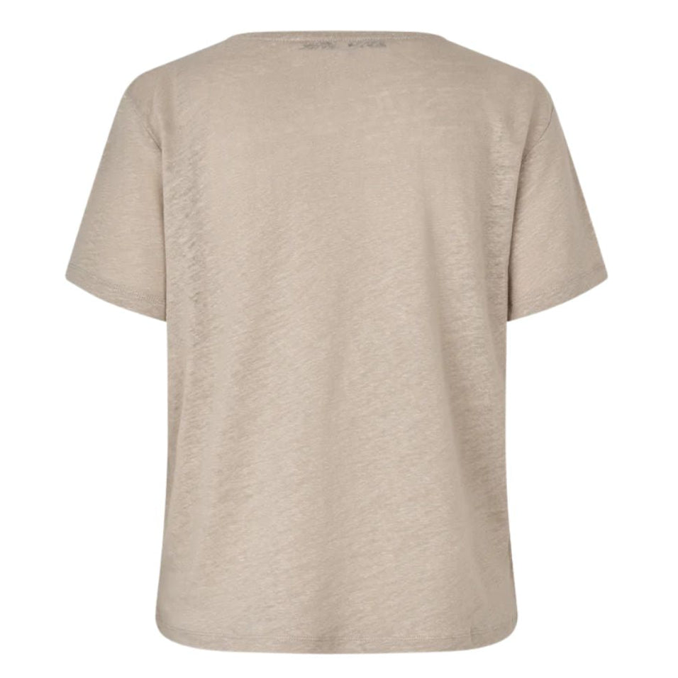 Peony O-Neck Tee Taupe