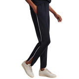 Slim Pintuck 27.5" Navy Pants