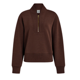 Sally Half Zip Sweat Coffee Bean