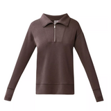 Sand Wash Half Zip Sweat Espresso