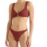 Julia Gold Hoop Bikini Metallic Rosewood