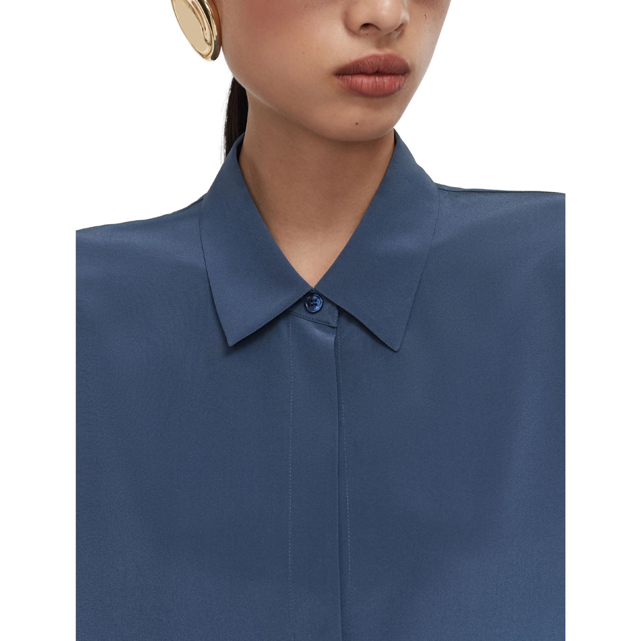 Bold Silk Blouse Mineral