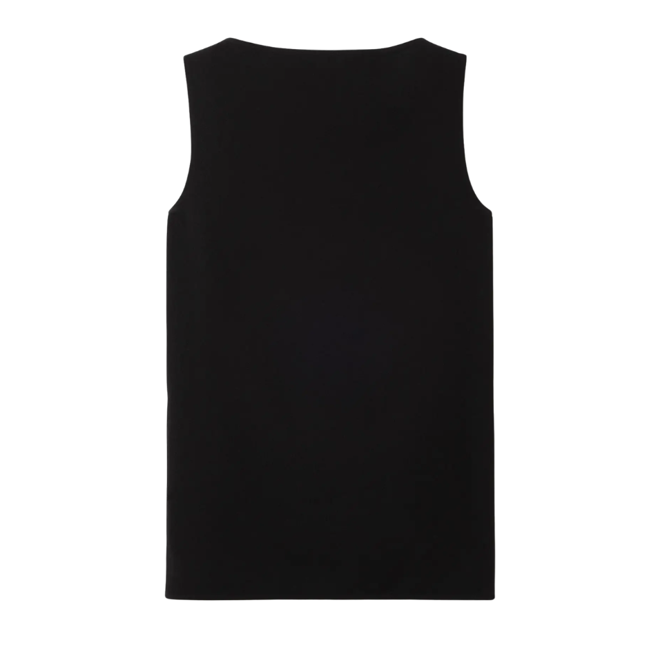 Sleeveless Crepe Top Black