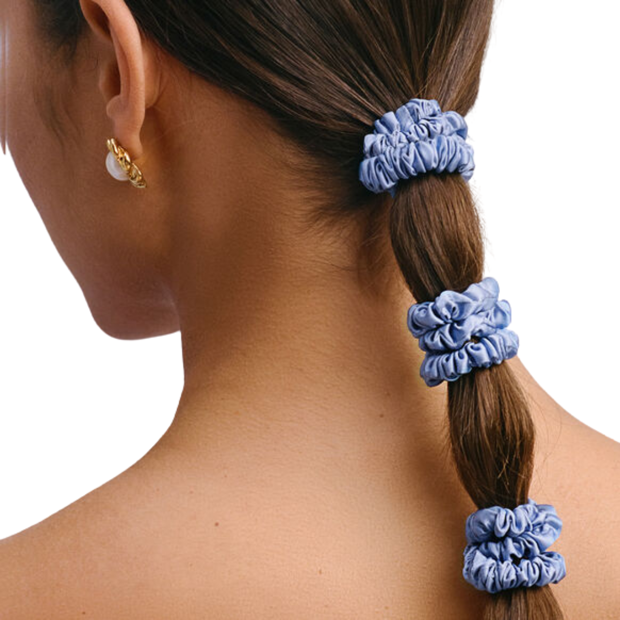 Skinny Scrunchies Set Of 4 Cornflower