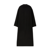Black Single-Breasted Wool Coat