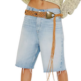 Montana Shorts Raw Hem Cowgirl Blues