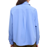 Cropped Shirt Mid Blue