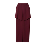 Square Slim Dress Burgundy