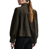 Zonie Suede Jacket Black Olive