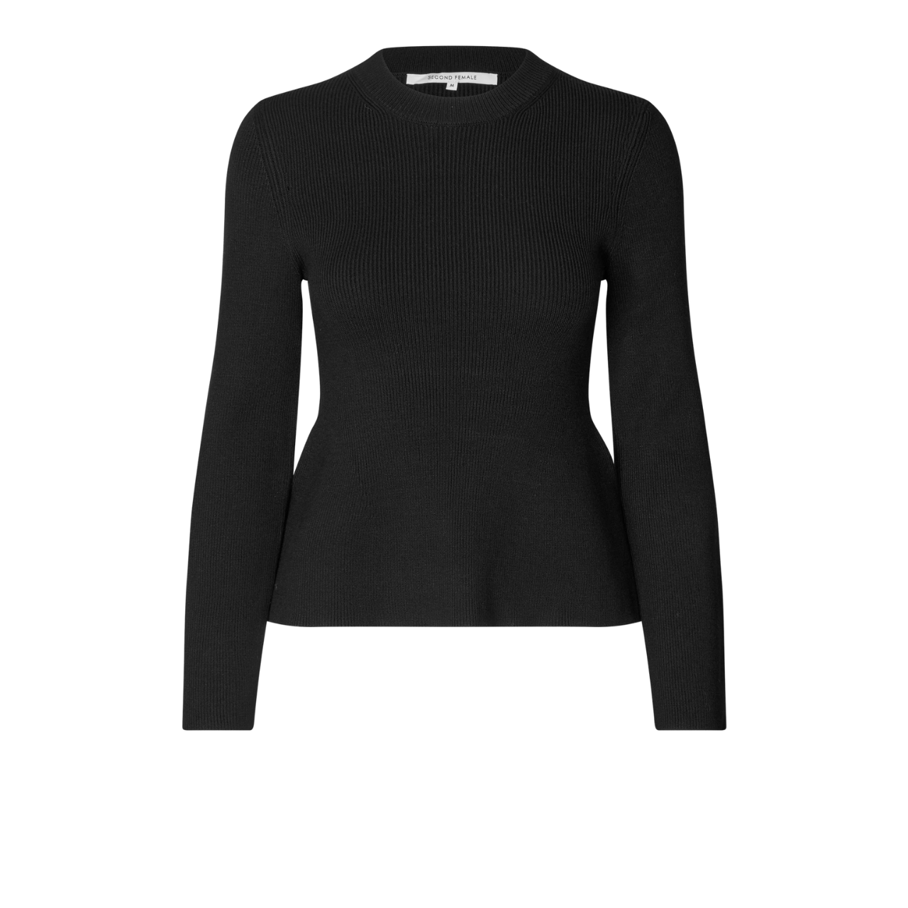 Stinna Knit Peplum Black