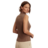 Anastasia Rib Knit Tank Taupe