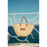 Large Monogram Straw Tote Cognac
