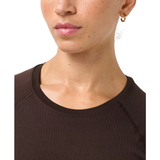Seamless Textured LS Top Espresso