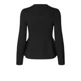 Stinna Knit Peplum Black
