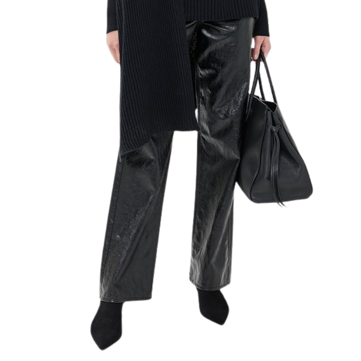 Faux Leather Shea Pants Black