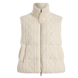 Irina Cable Knit Gilet Egret