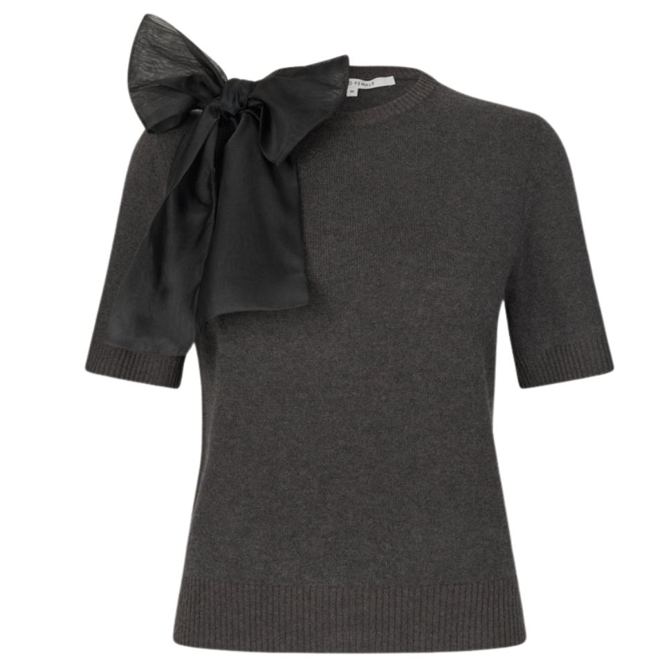 Leara Knit O Neck Black