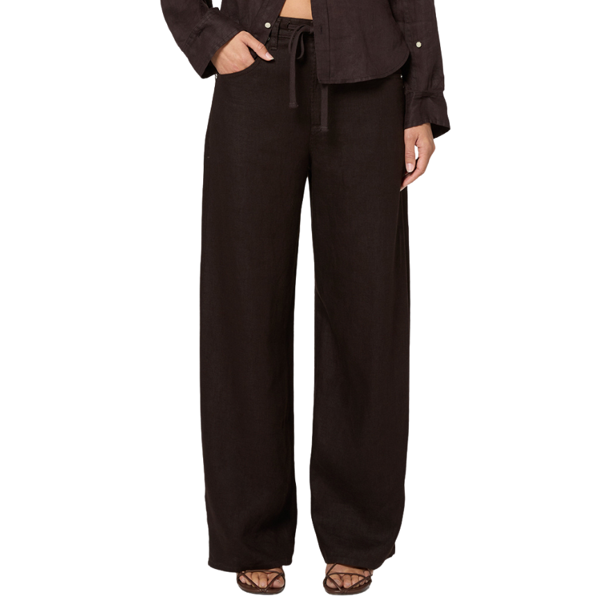 Brynn Linen Choco Linen Trousers