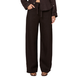 Brynn Linen Choco Linen Trousers