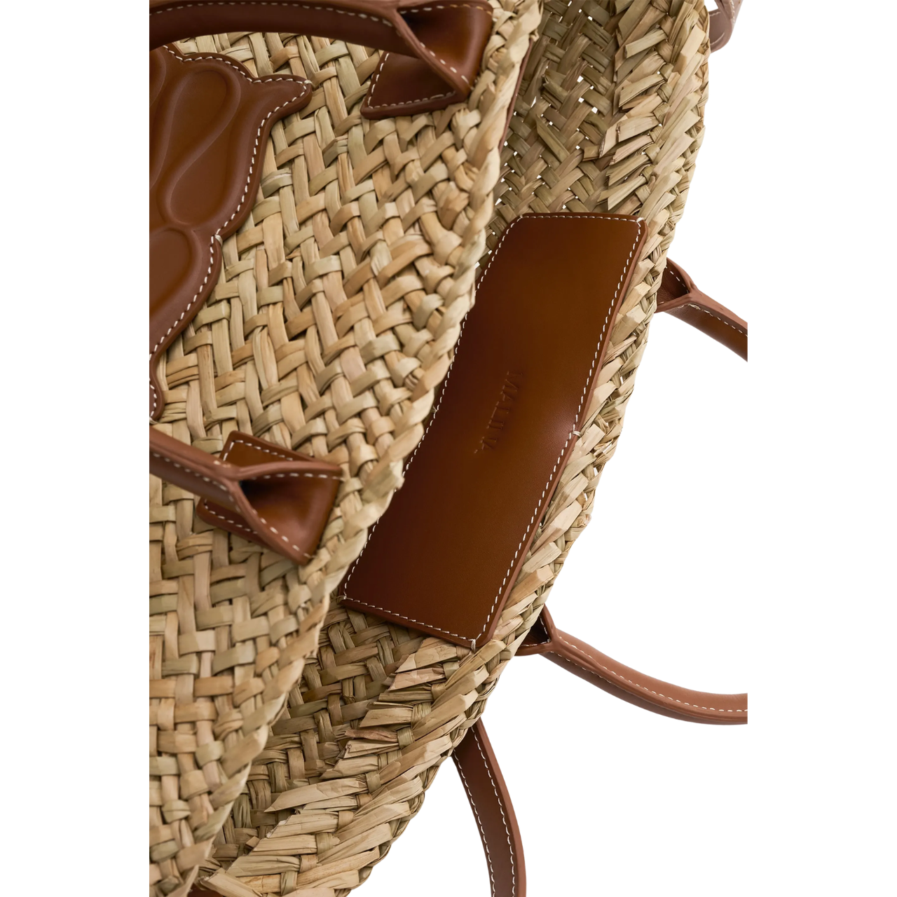 Small Monogram Straw Tote Cognac