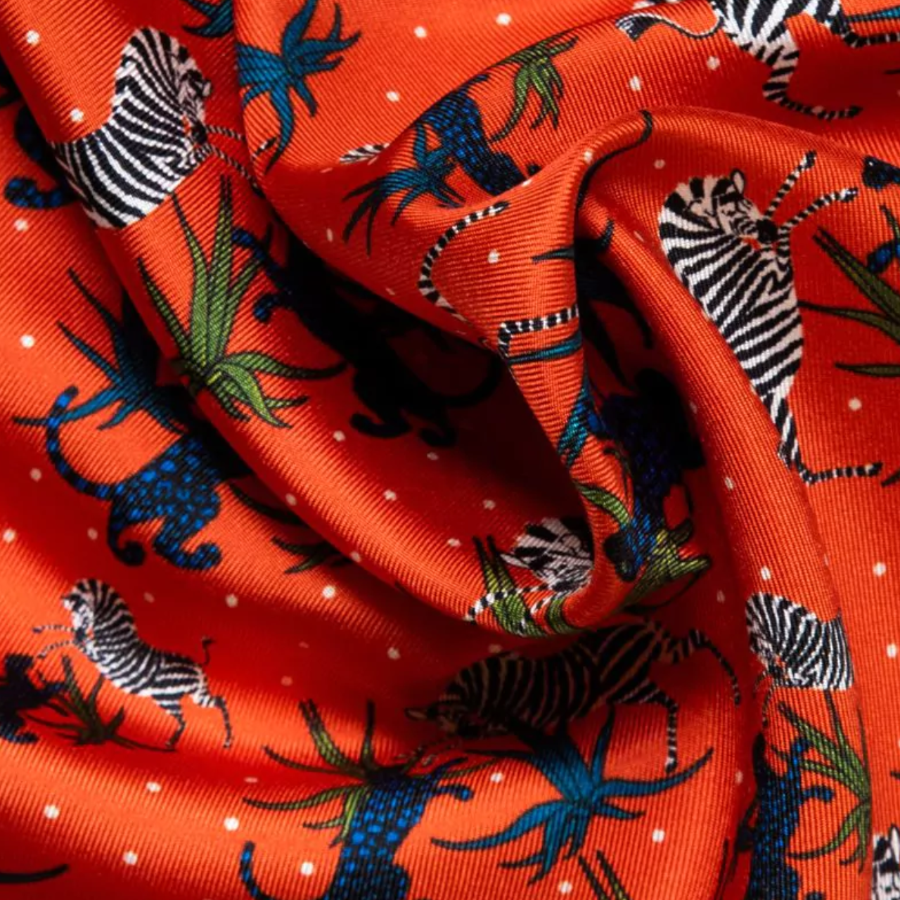 Jungle Red Pocket Square