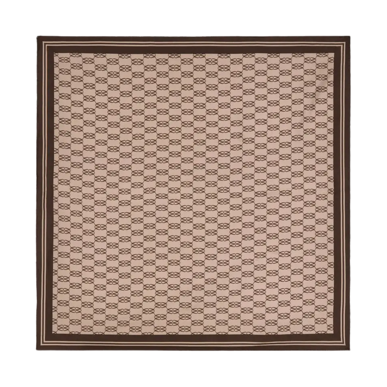 Silk Twill Monogram Scarf Beige