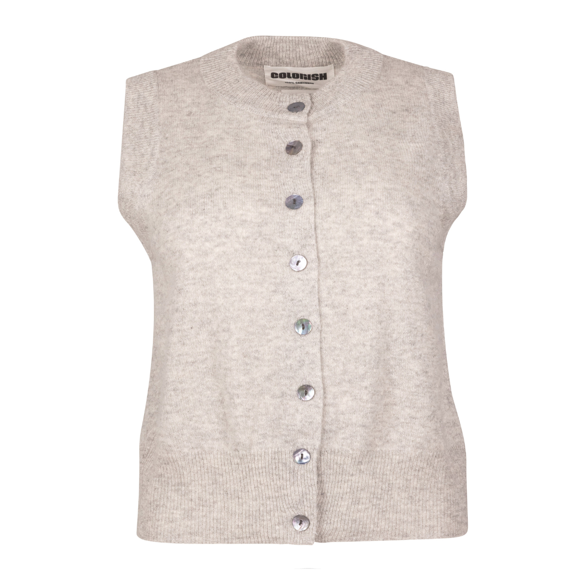 Stevie Button up Tank Fluffy Grey