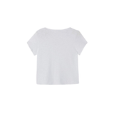 Sonoma Tee Raw Hem White