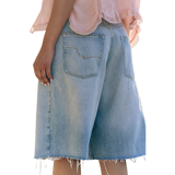 Montana Shorts Raw Hem Cowgirl Blues