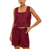 Jenner Shorts Hibiscus Embroidery