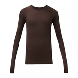 Seamless Textured LS Top Espresso