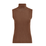 Anastasia Rib Knit Tank Taupe