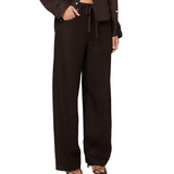 Brynn Linen Choco Linen Trousers