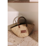 Large Monogram Straw Tote Cognac