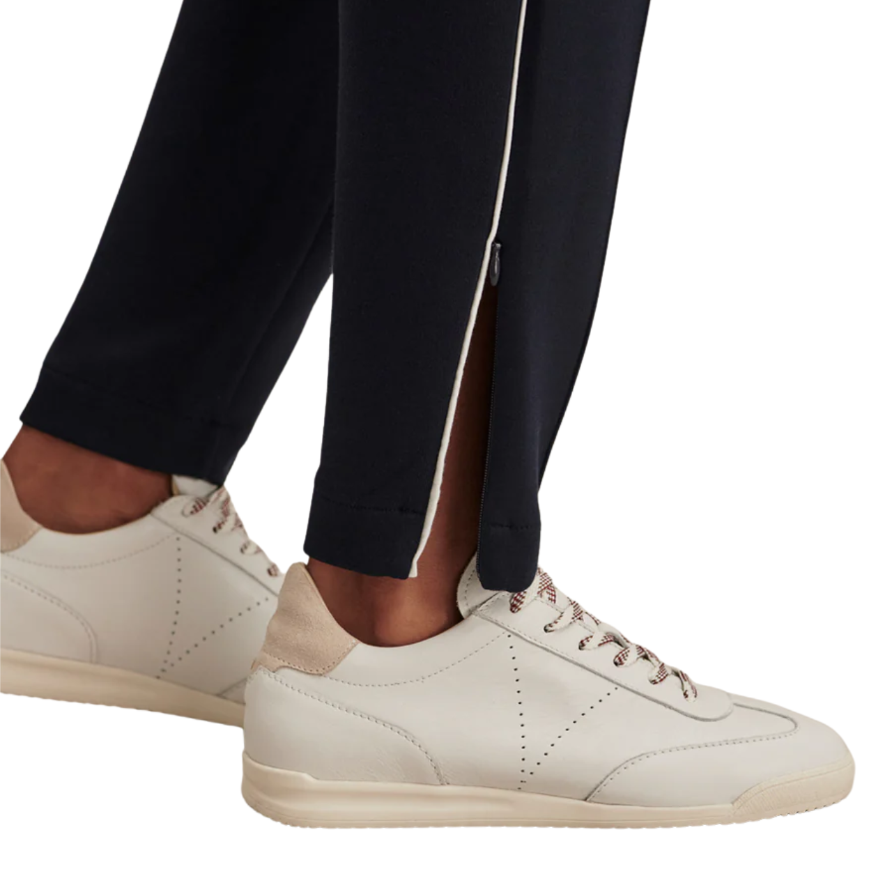 Slim Pintuck 27.5" Navy Pants