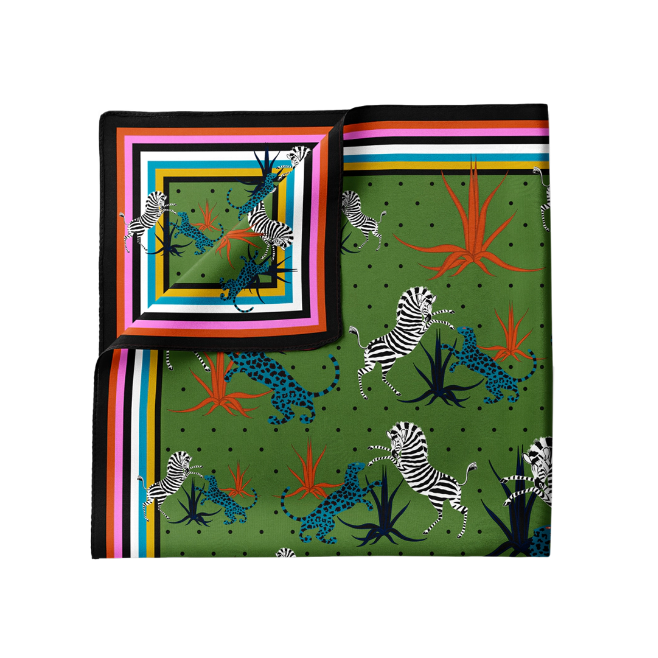 Jungle Green Pocket Square