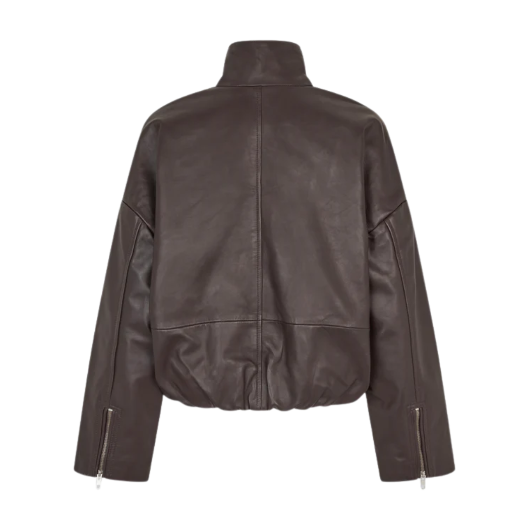 Boston Leather Jacket Fudge