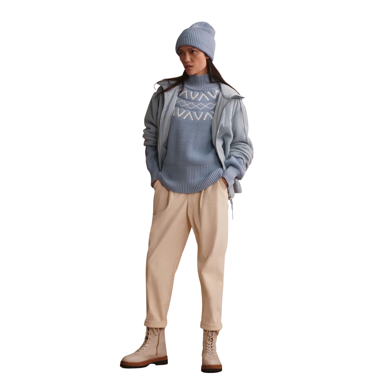 Marcie Fairisle Yoke Knit Blue