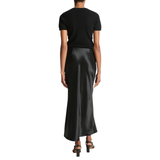 Side Slit Slip Skirt Black