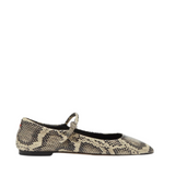 Uma Snake Print Goat Leather- Creamy