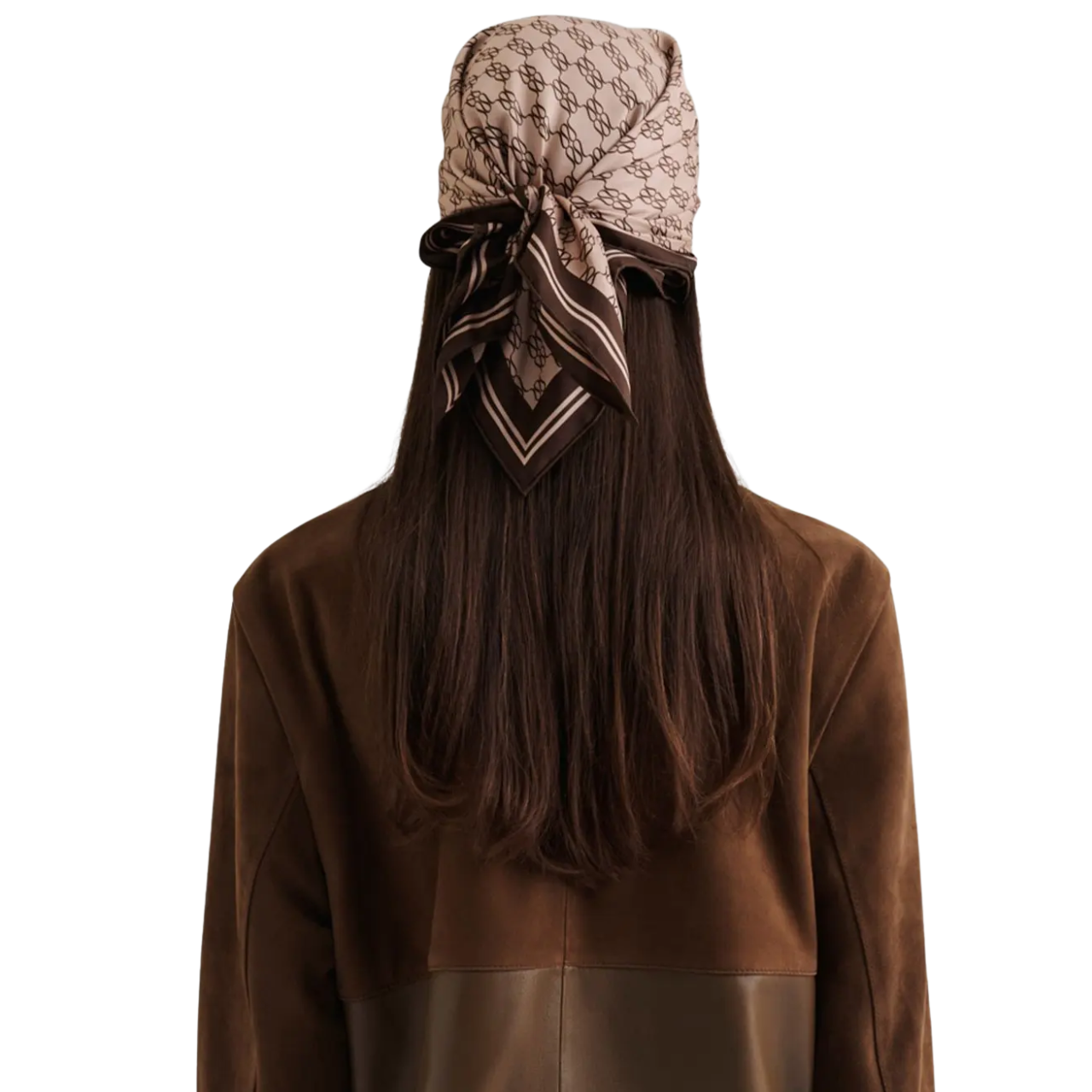Silk Twill Monogram Scarf Beige