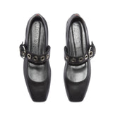 Uma Eyelet Nappa Leather Black