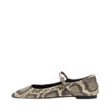 Uma Snake Print Goat Leather- Creamy