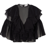 Alexia Organza Frill Blouse Black