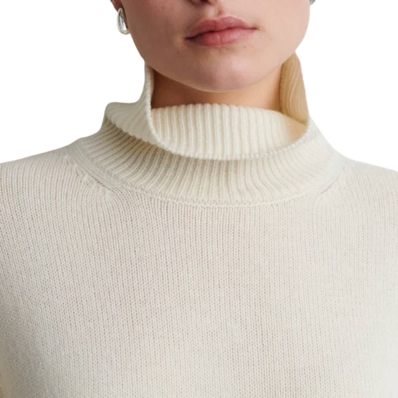 Alpha Knit TNeck Cream